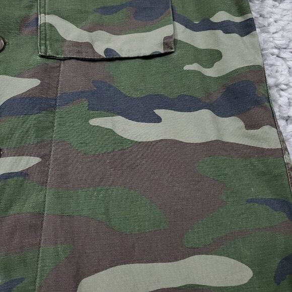 TNA Aritzia Sabinet Relaxed Jacket Camo Camouflage Military Button Front Small - Picture 4 of 11